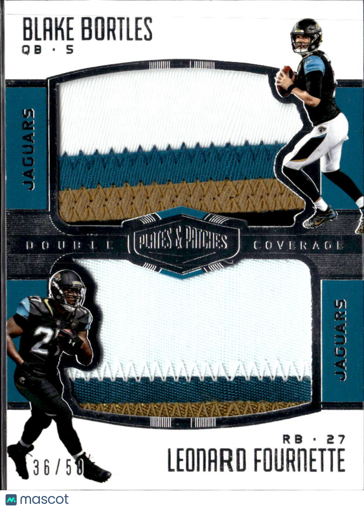 Blake Bortles Leonard Fournette 2018 Plates & Patches Dual Patch 36/50 Jaguars
