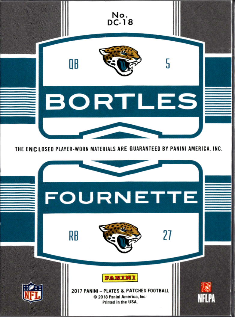 Blake Bortles Leonard Fournette 2018 Plates & Patches Dual Patch 36/50 Jaguars