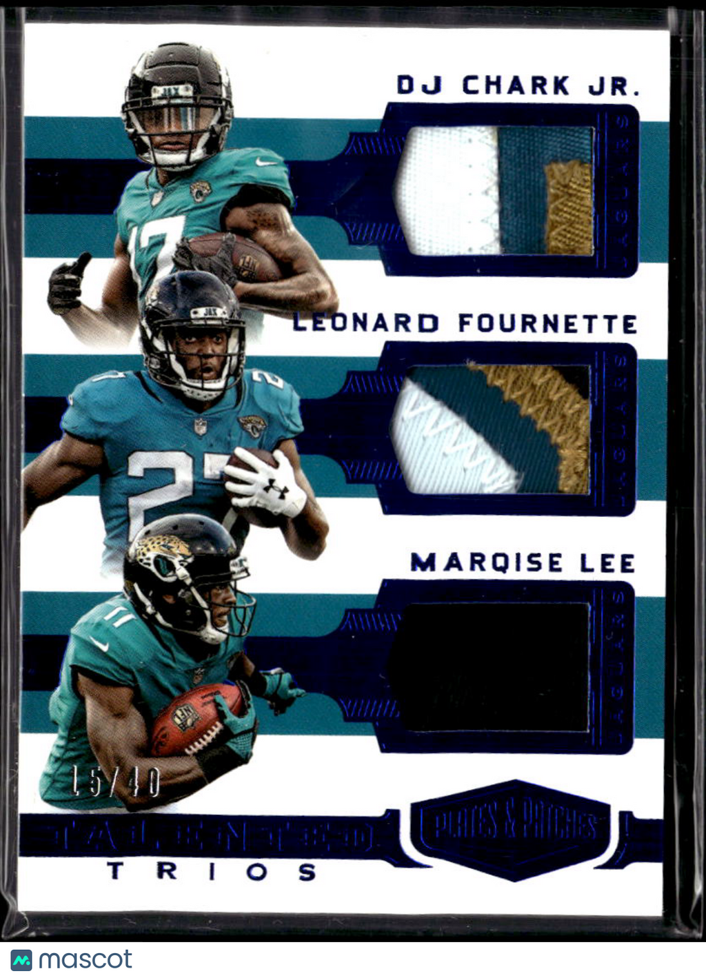 DJ Chark Leonard Fournette Marquise Lee 2018 Plates & Patches Triple /40 Jaguars