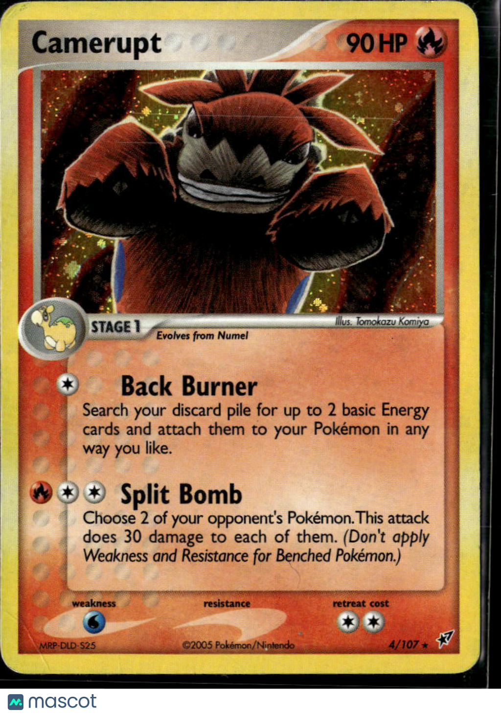 Camerupt 2005 EX Deoxys Holo Rare #4/107