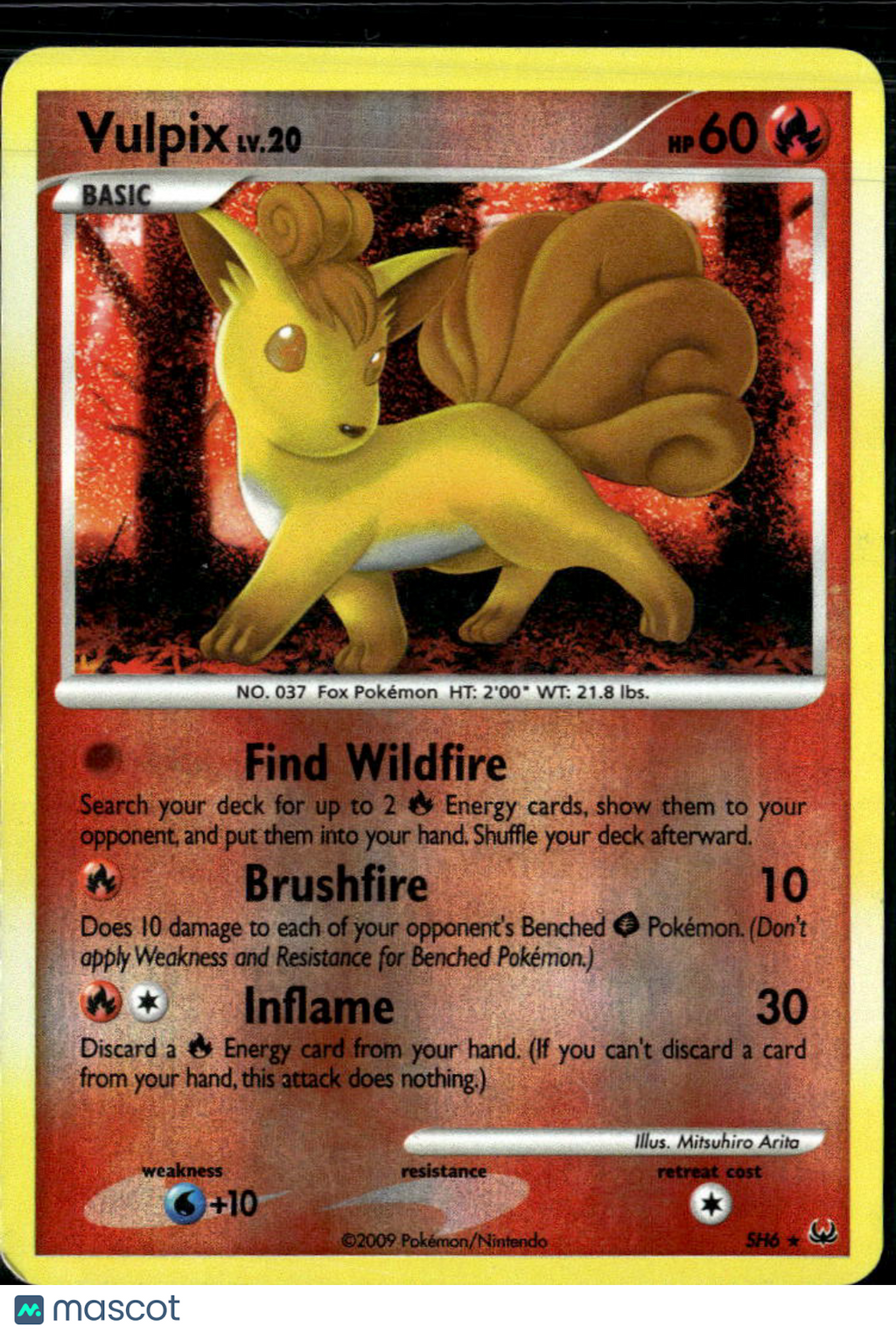 Vulpix 2013 Platinum reverse Holo Rare #SH6