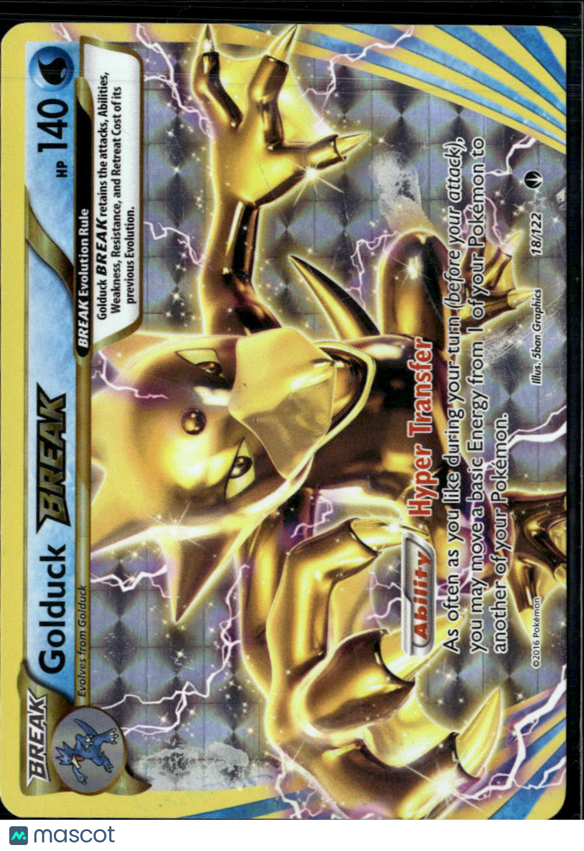 Golduck Break 2016 BREAKpoint Holo Rare #18/122