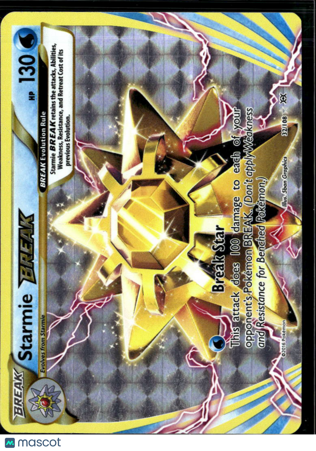 Starmie Break 2016 Evolutions Holo Rare #32/108