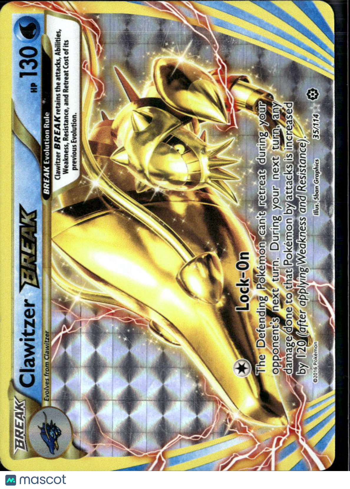 Clawitzer Break 2016 Steam Siege Holo #35/114