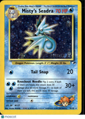 Misty's Seadra Prerelease 2000 Gym Heroes DAMAGED Holo Rare #9/132