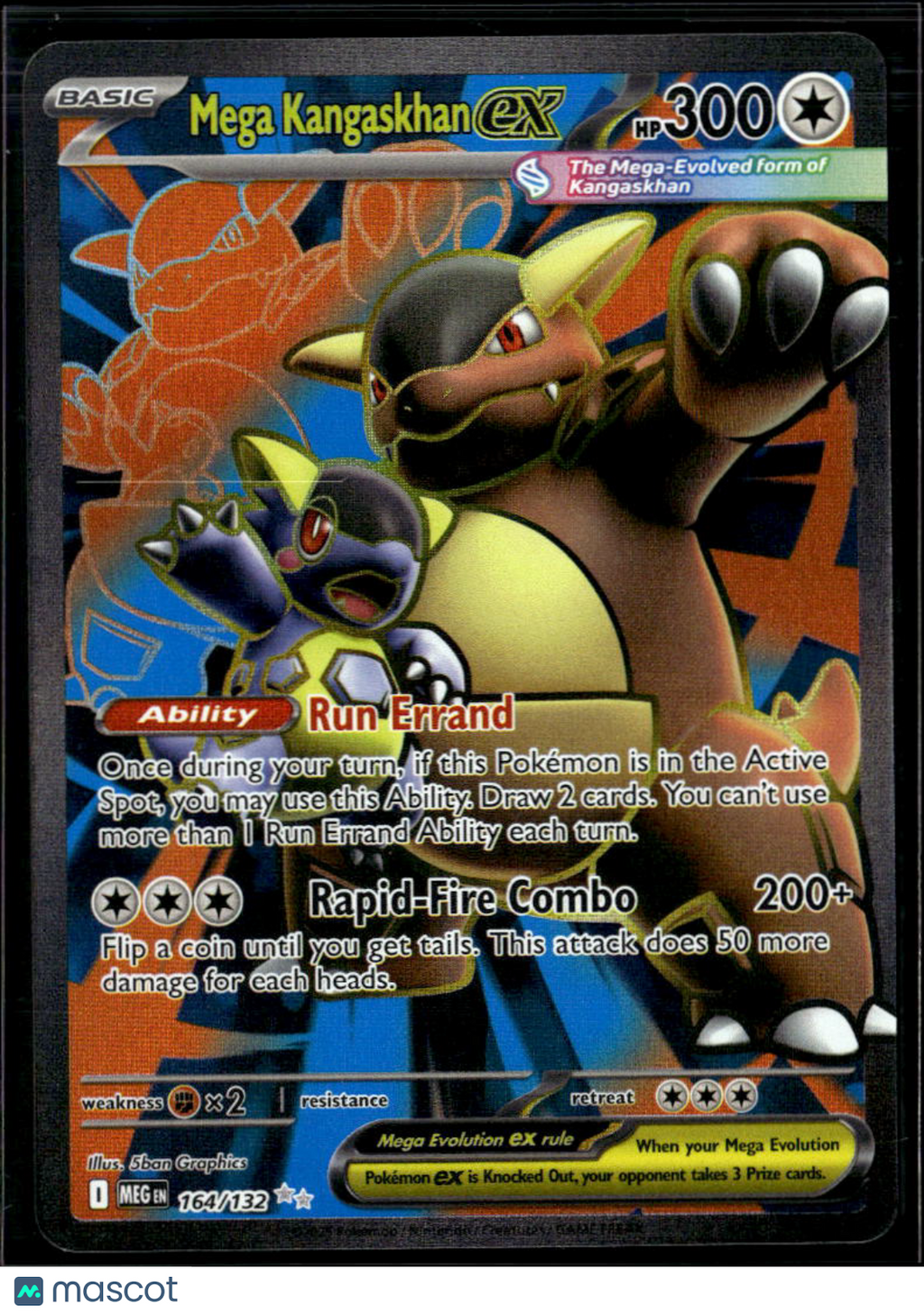 Mega Kangaskhan EX 2025 Mega Evolution Holo Secret Rare SR FA #164/132