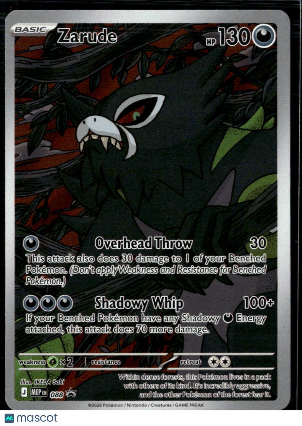 Zarude Mega Evolution Holo Black Star Promo FA #MEP EN 088