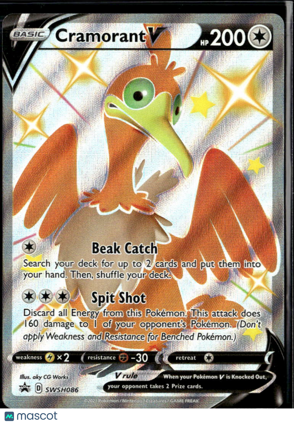 Cramorant V Sword & Shield Holo Black Star Promo FA #SWSH086