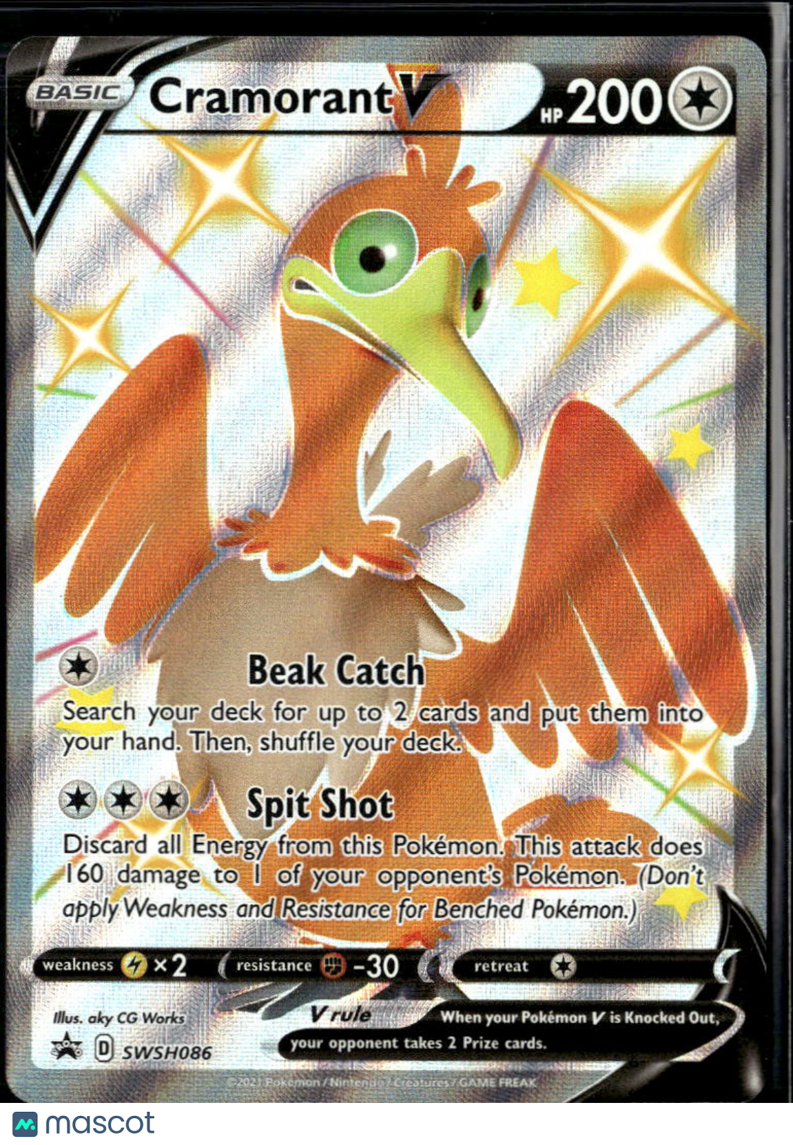 Cramorant V Sword & Shield Holo Black Star Promo FA #SWSH086