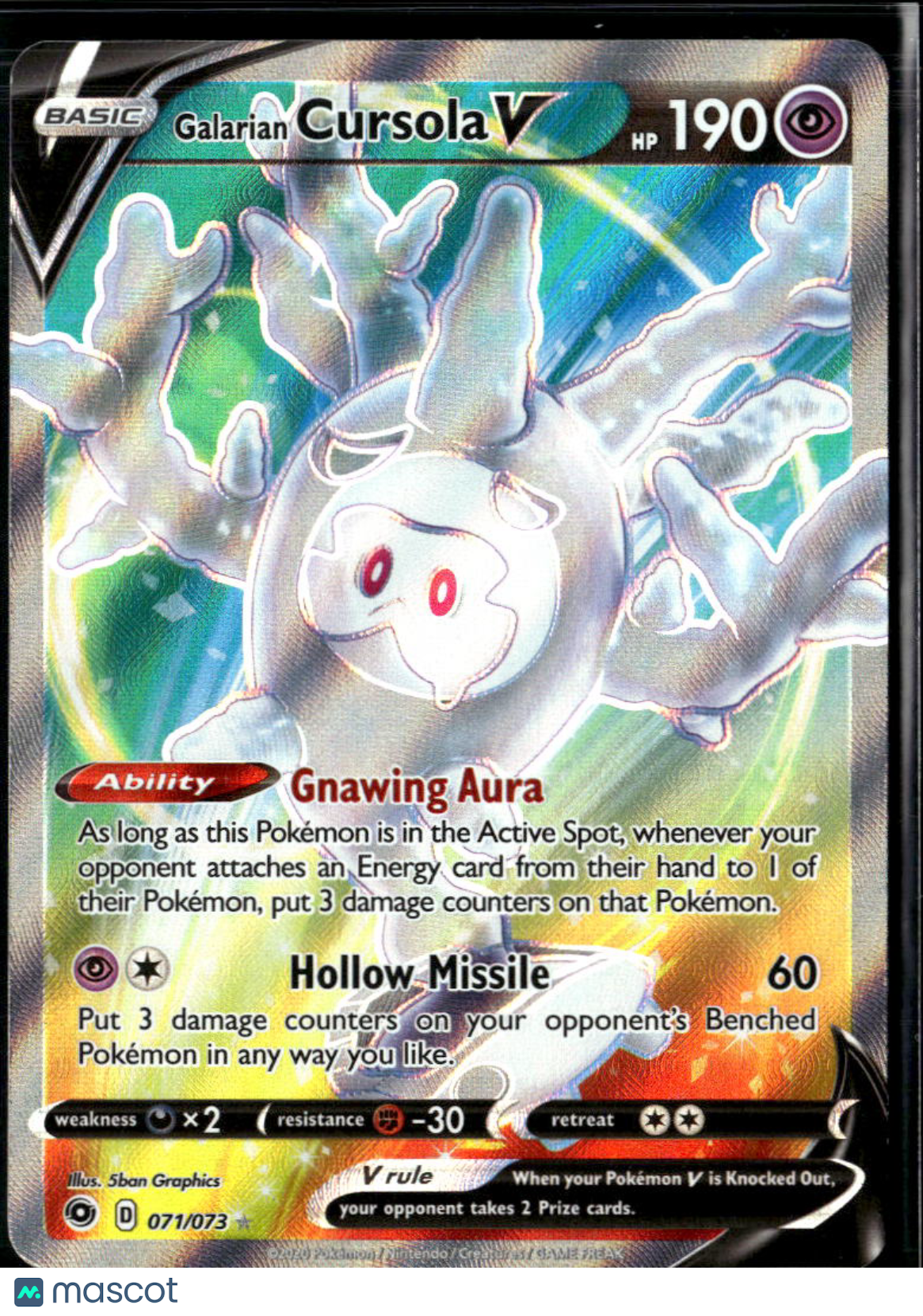 Galarian Cursola V 2020 Champion’s Path Holo Ultra Rare FA #71/73
