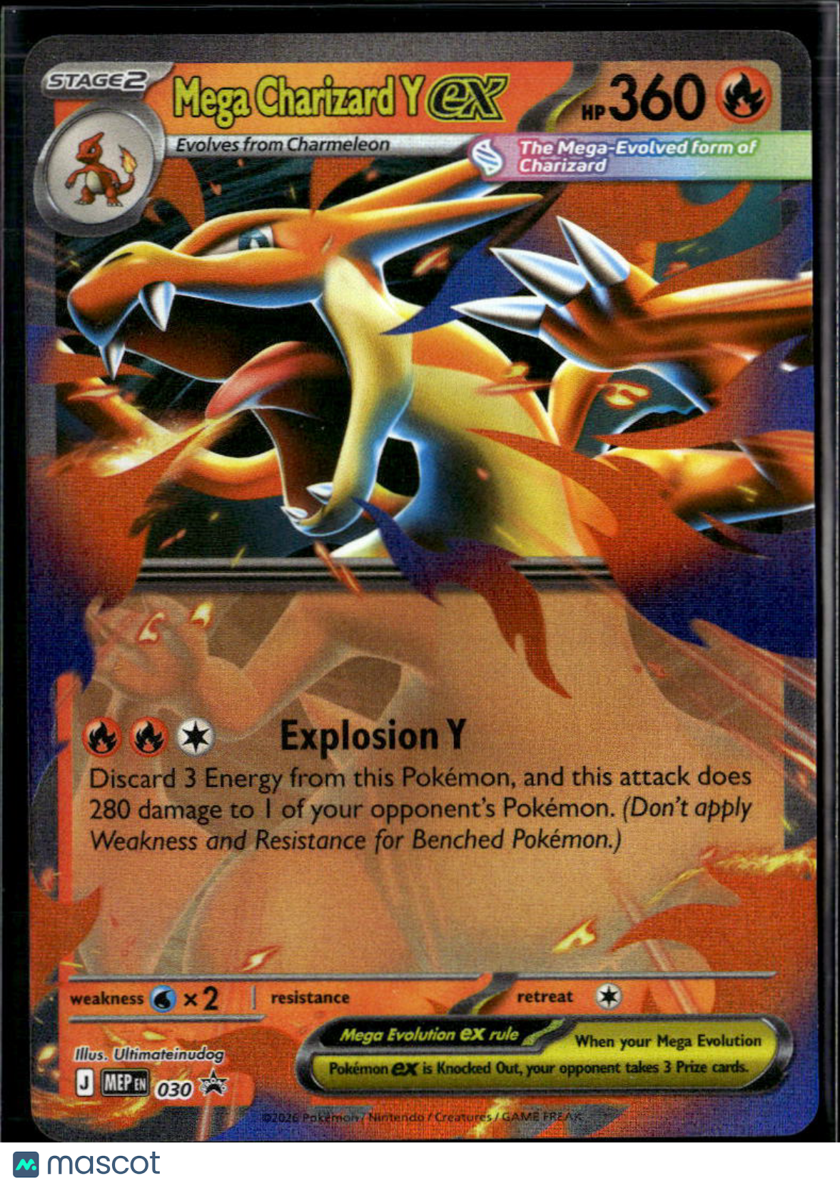 Mega Charizard Y EX Mega Evolution Holo Black Star Promo #030