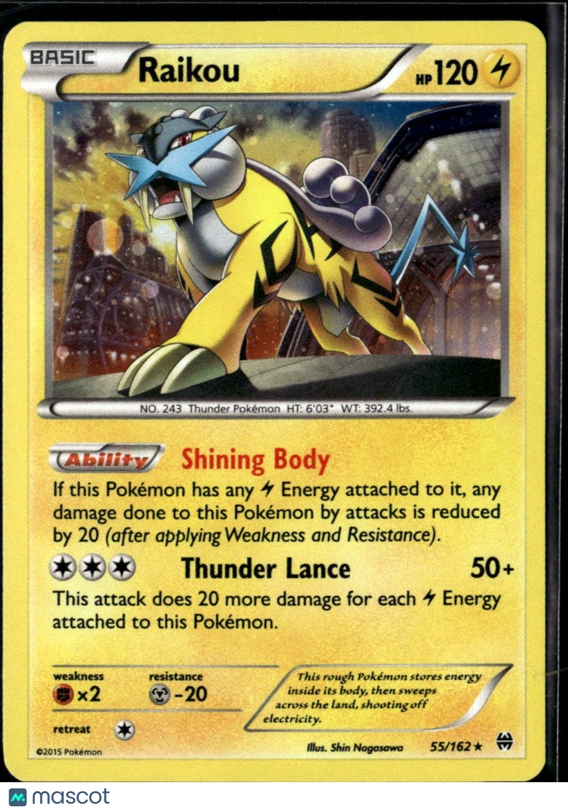 Raikou 2015 BREAKthrough Holo Rare #55/162