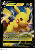 Pikachu V Sword & Shield Holo Black Star Promo RA #SWSH061