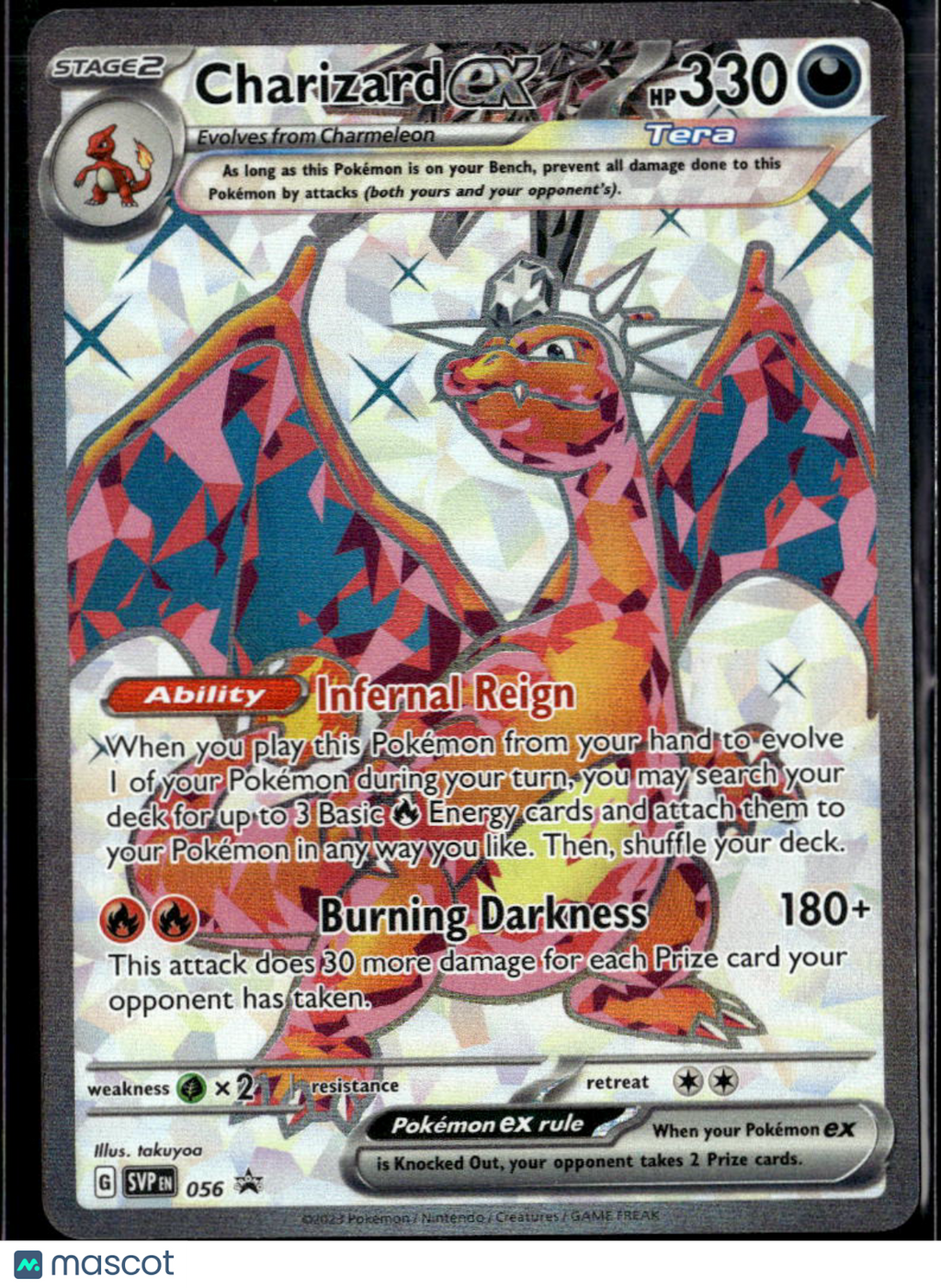 Charizard EX Scarlet & Violet Holo Black Star Promo FA #SVP EN 056