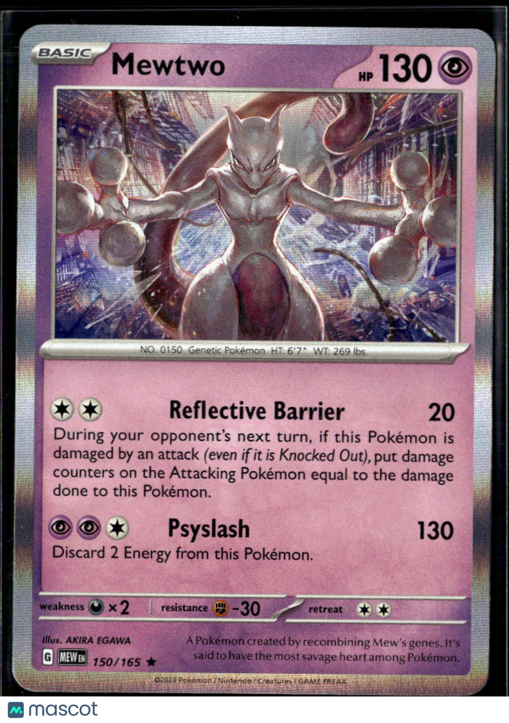 Mewtwo 2023 Scarlet & Violet 151 Holo Rare #150/165
