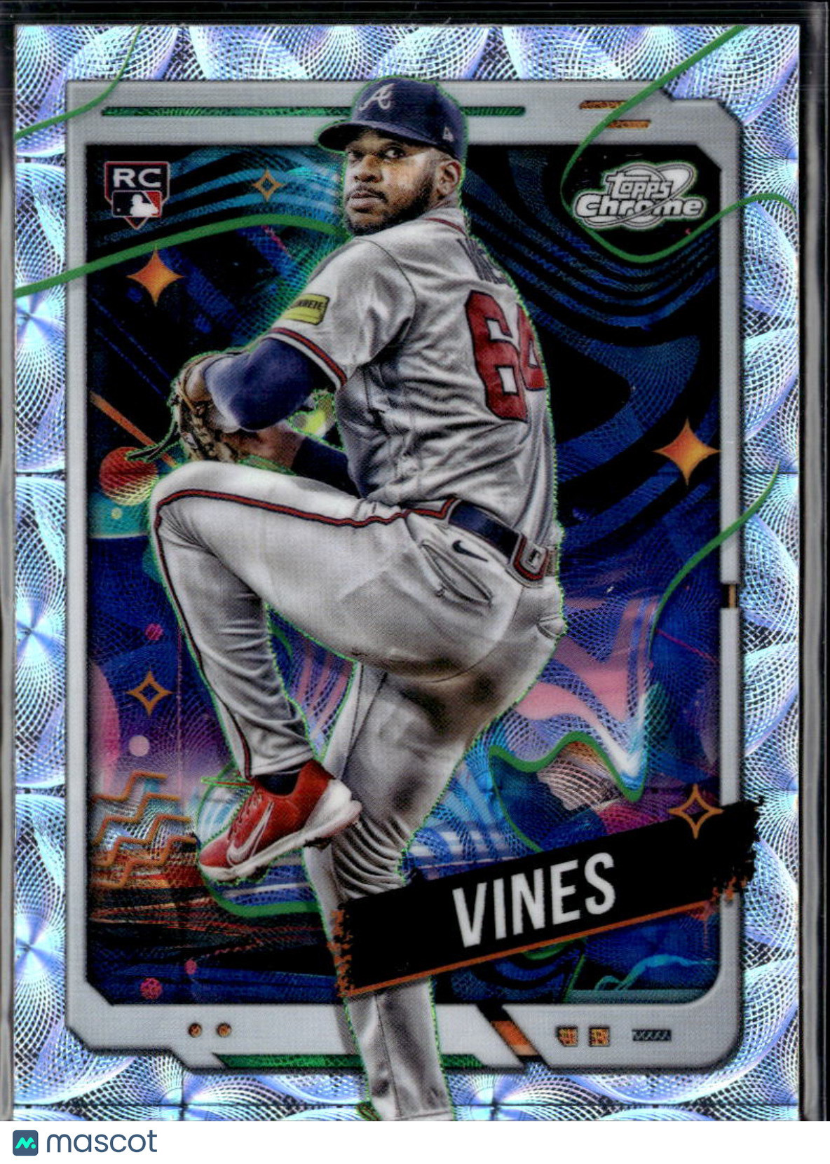 Darius Vines 2024 Topps Chrome Cosmic RC Nucleus Refractor Atlanta Braves