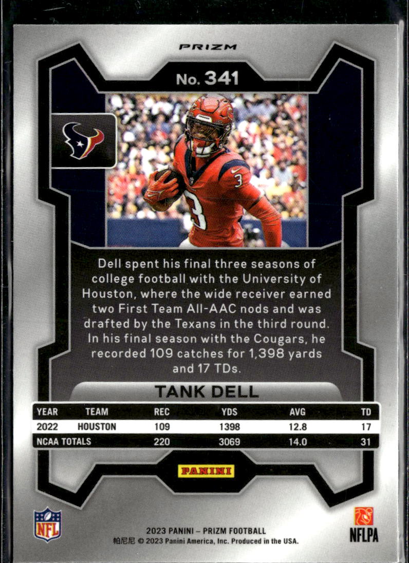 Tank Dell 2023 Prizm Silver Prizm Rookie RC Houston Texans
