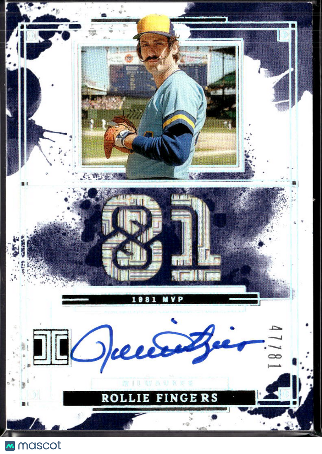 Rollie Fingers 2025 Impeccable Auto Autograph 47/81 Milwaukee Brewers