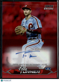 Trea Turner 2024 Topps Stadium Club Chrome Auto Autograph Red 5/50 Phillies