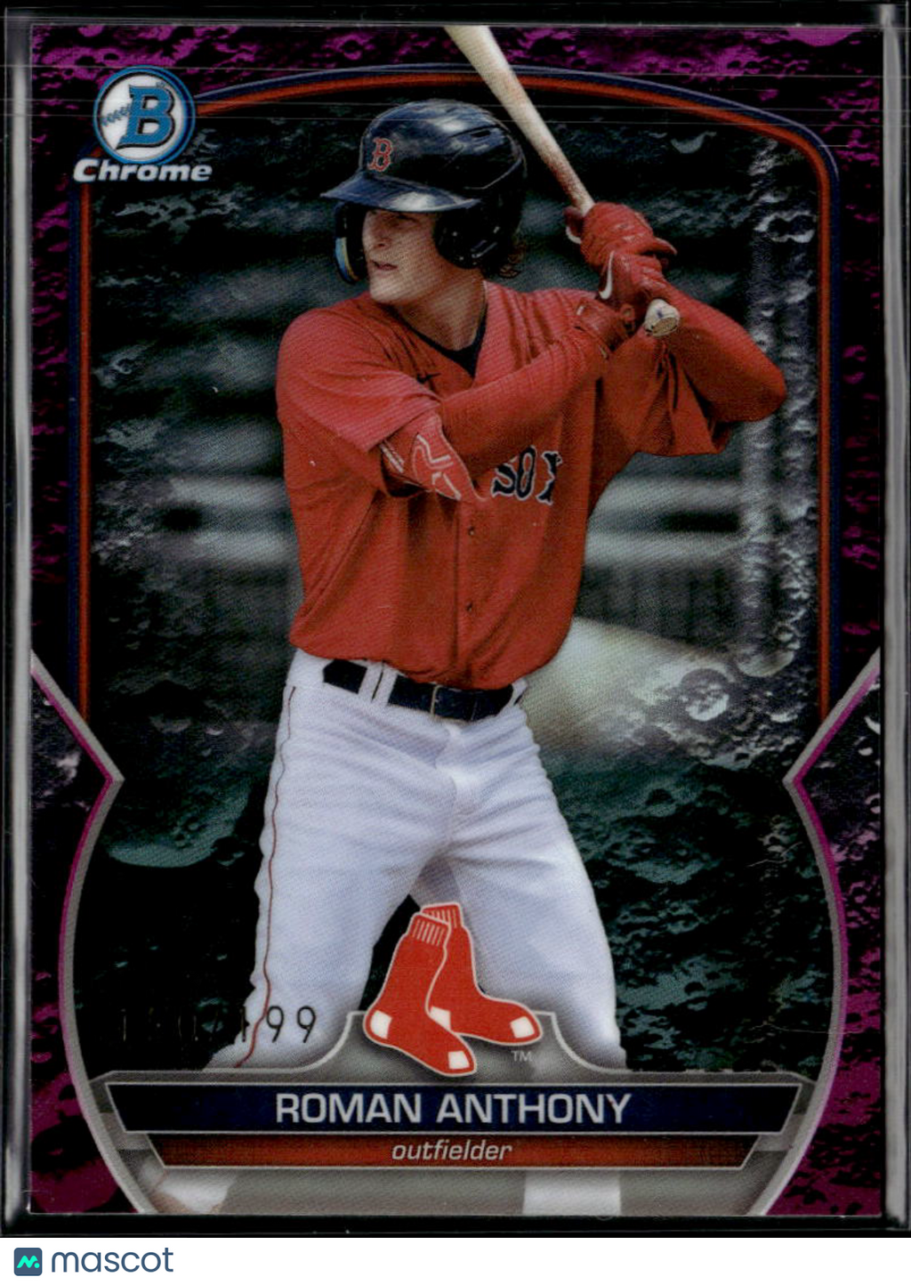 Roman Anthony 2023 Bowman Chrome Fuschia Lunar Refractor 150/199 Boston Red Sox