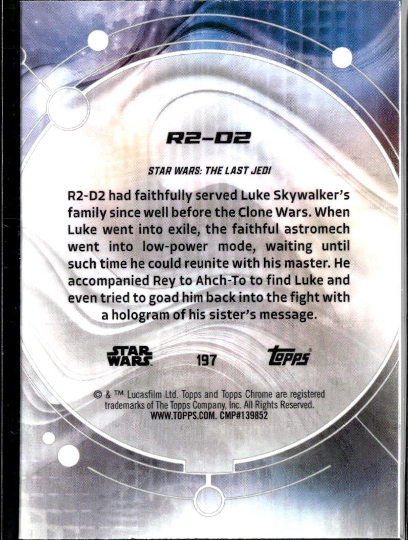 R2-D2 2026 Topps Chrome Star Wars Raywave Refractor #197