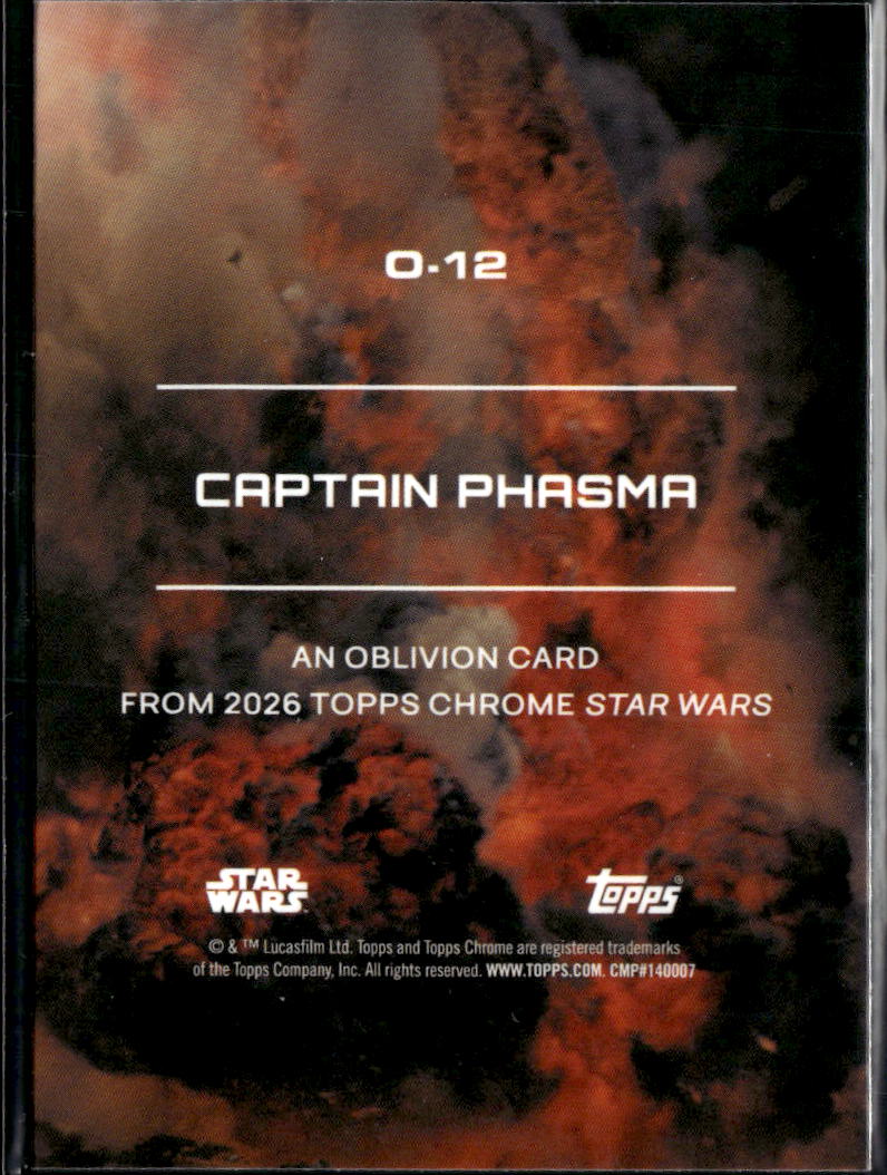 Captain Phasma 2026 Topps Chrome Star Wars Oblivion #O-12