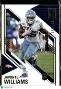 Javonte Williams 2021 Elite RC Rookie /999 Denver Broncos