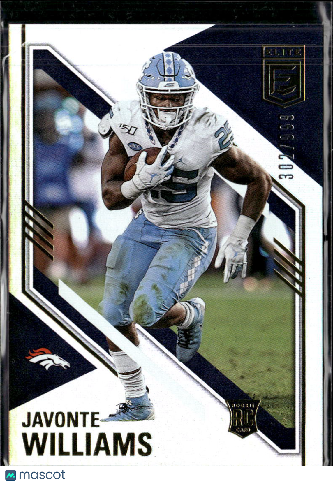 Javonte Williams 2021 Elite RC Rookie /999 Denver Broncos