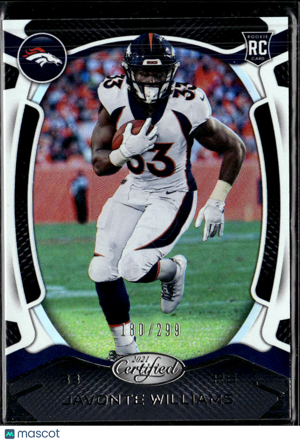 Javonte Williams 2021 Panini Certified RC Rookie /299 Denver Broncos