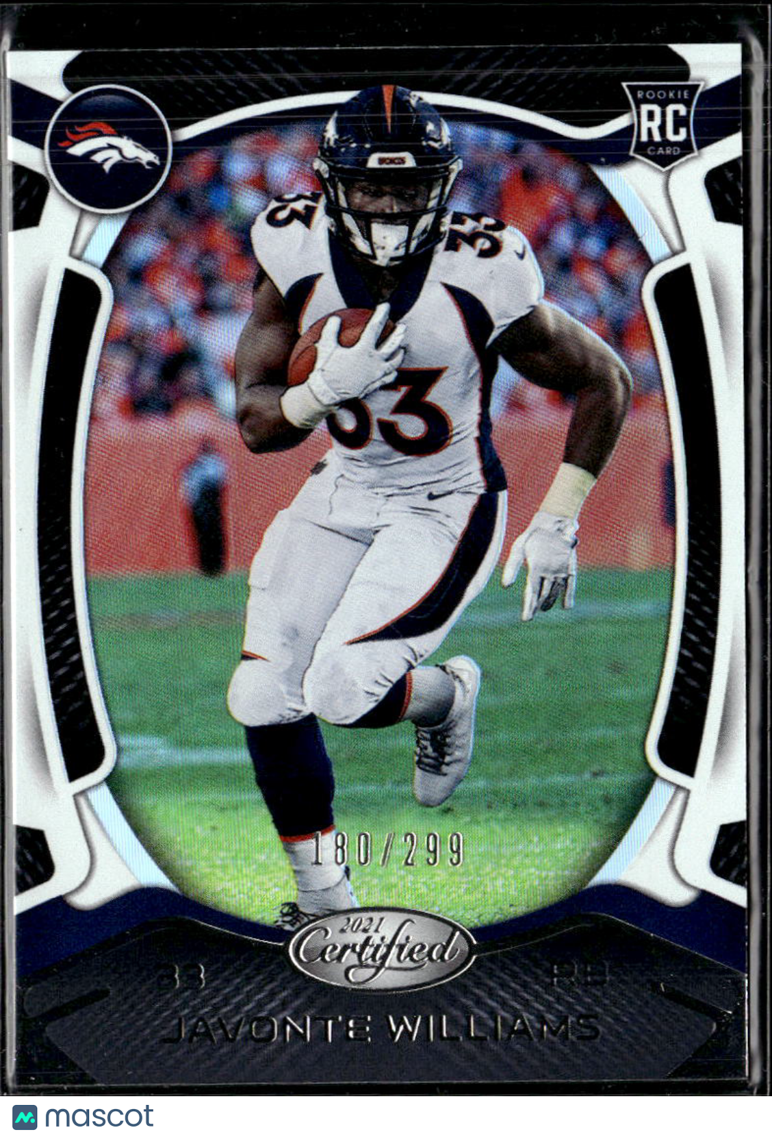 Javonte Williams 2021 Panini Certified RC Rookie /299 Denver Broncos