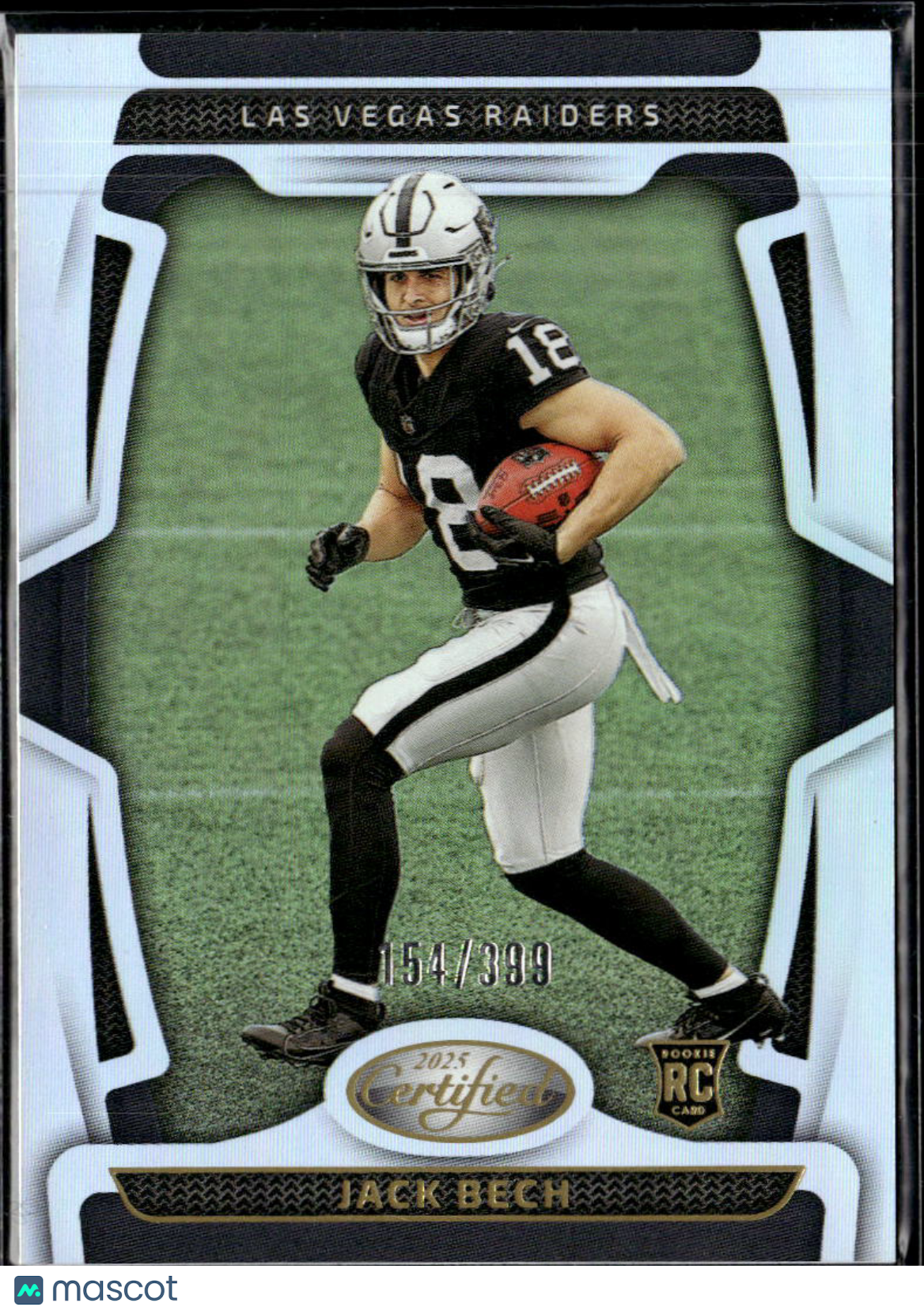 Jack Bech 2025 Certified Rookie RC /399 Las Vegas Raiders