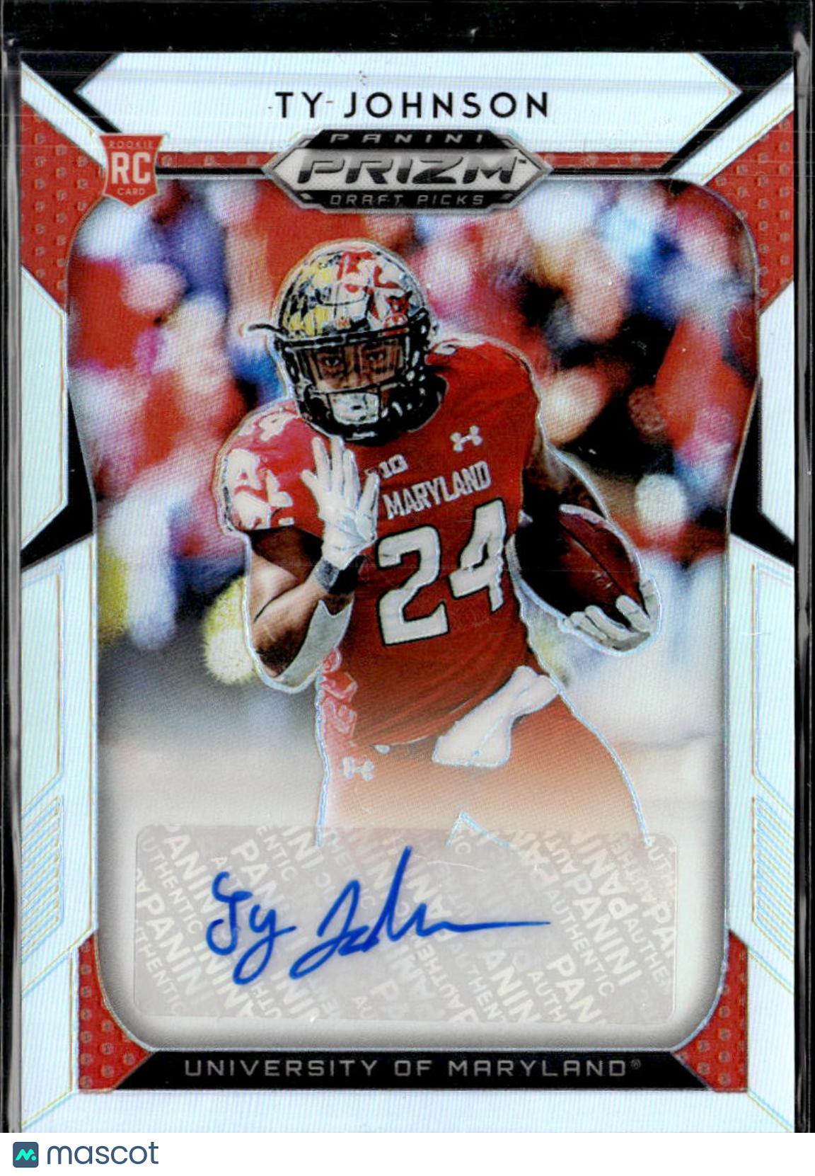 Ty Johnson 2019 Prizm Draft Picks Auto Autograph RC Maryland Terrapins