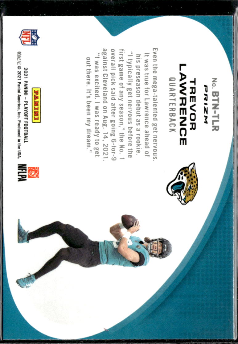 Trevor Lawrence 2021 Playoff Behind the Numbers RC Pink Jacksonville Jaguars