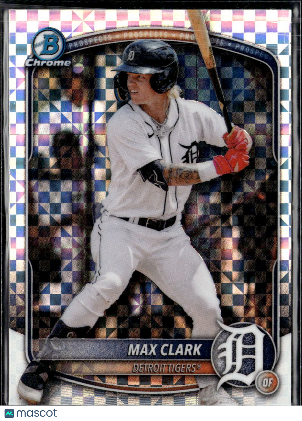 Max Clark 2025 Bowman Chrome Checkerboard Detroit Tigers