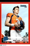 Drew Lock 2019 Donruss Rated Rookie Press Proof Red Denver Broncos