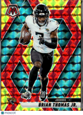 Brian Thomas Jr. 2025 Mosaic Red Yellow Fusion 71/88 Jacksonville Jaguars