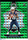 Joe Milton III 2024 Mosaic Rookie RC Green New England Patriots