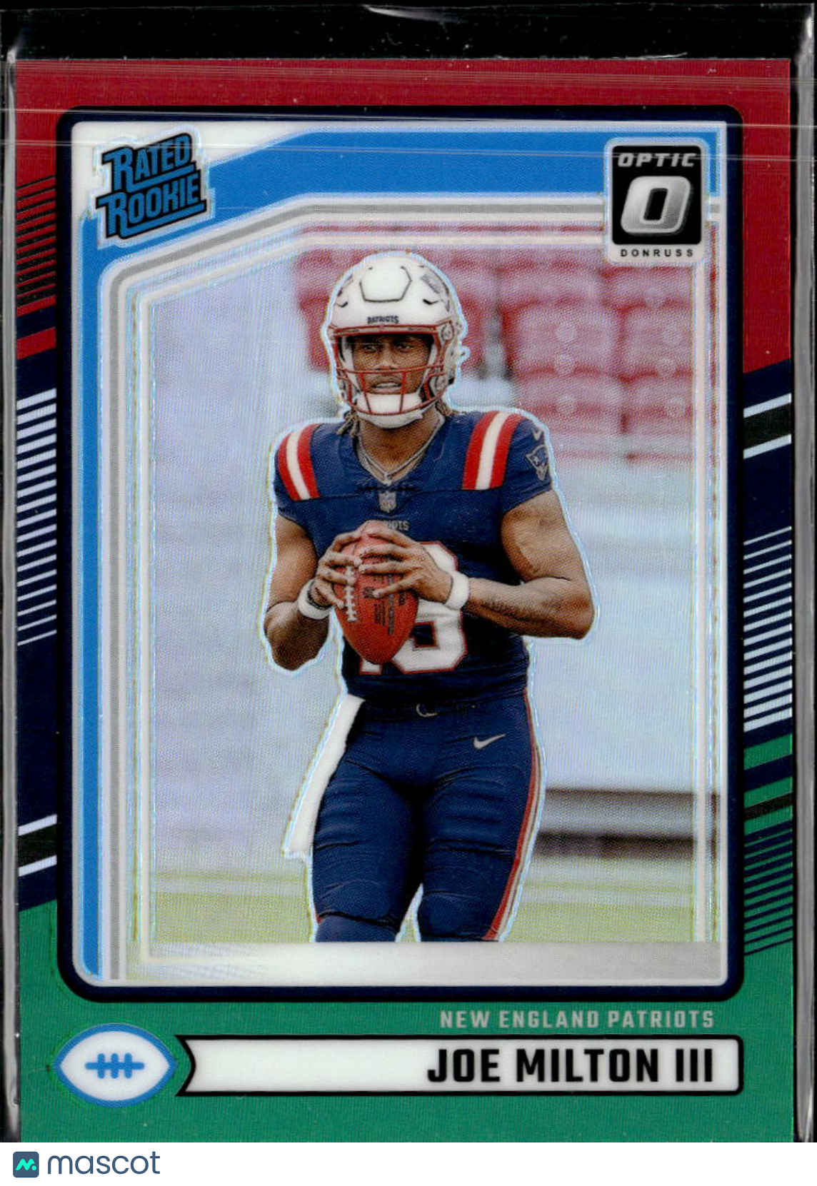 Joe Milton III 2024 Optic Rated Rookie Red Green New England Patriots