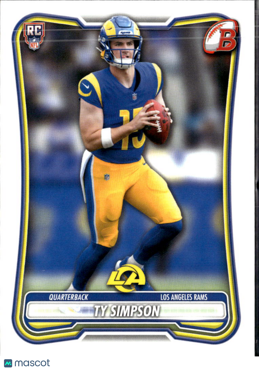 Ty Simpson 2026 Bowman Rookie RC Los Angeles Rams