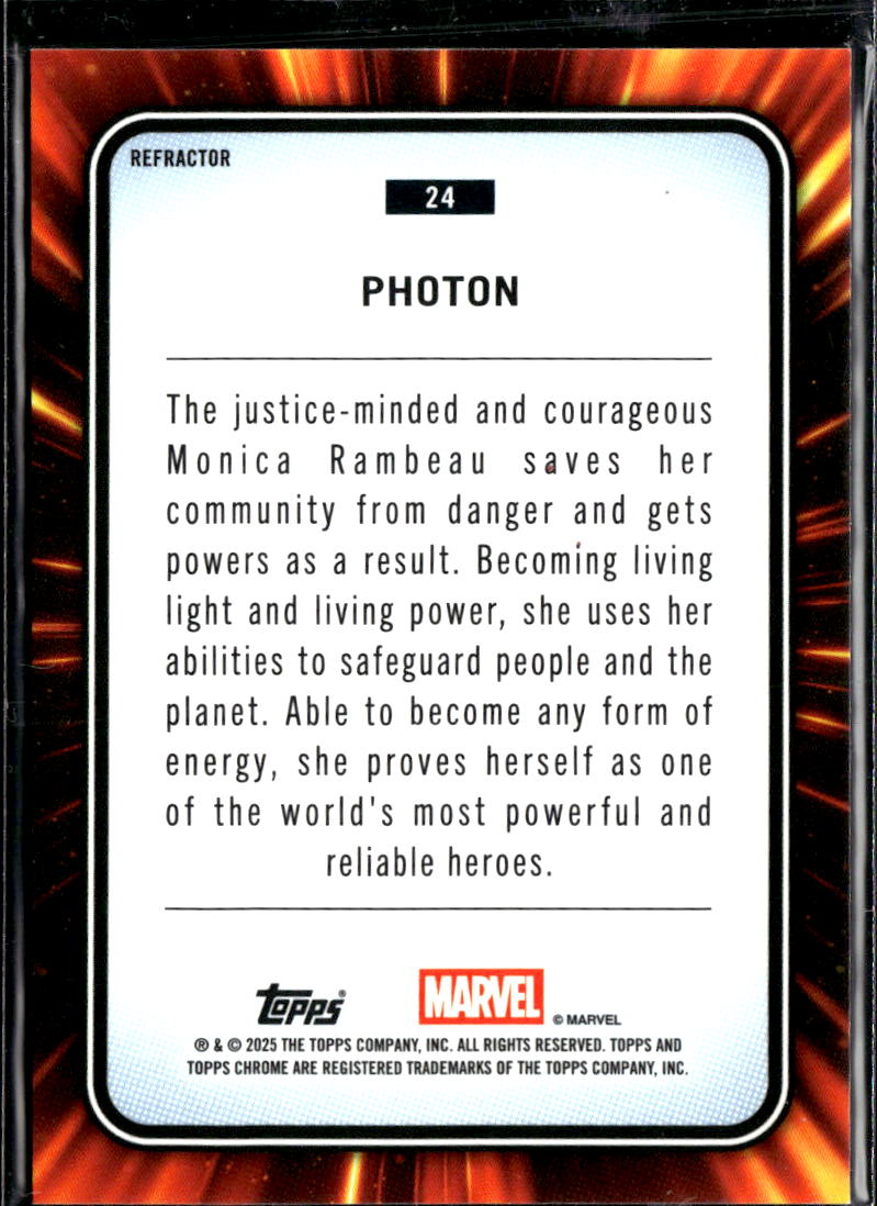 Photon 2025 Topps Chrome Marvel Refractor  #24