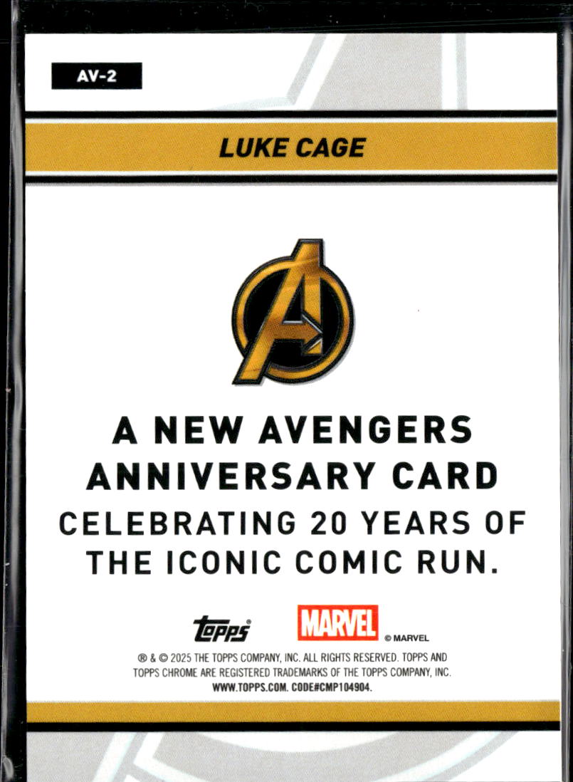 Luke Cage 2025 Topps Chrome Marvel Anniversary #AV-2