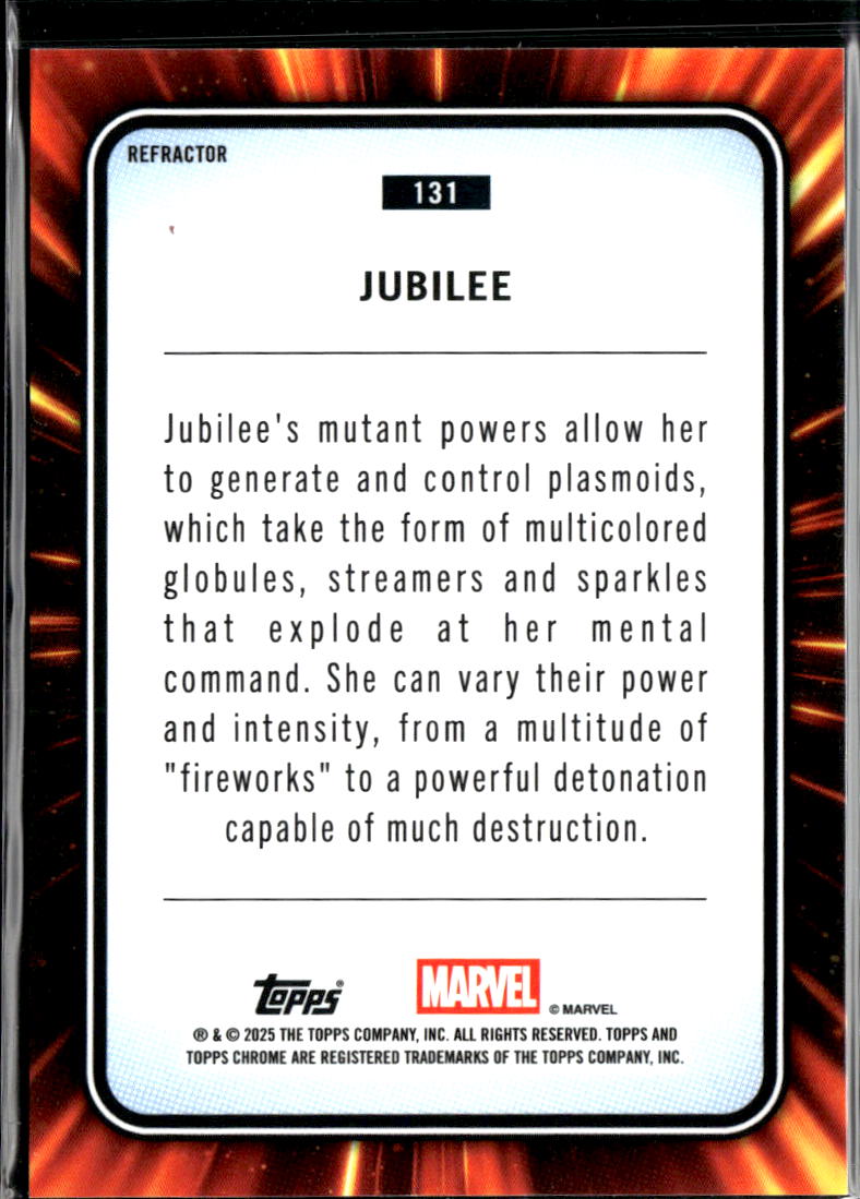 Jubilee 2025 Topps Chrome Marvel Refractor #131