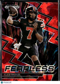 CJ Stroud 2023 Prizm Draft Picks Fearless Red Ice RC Ohio State Buckeyes