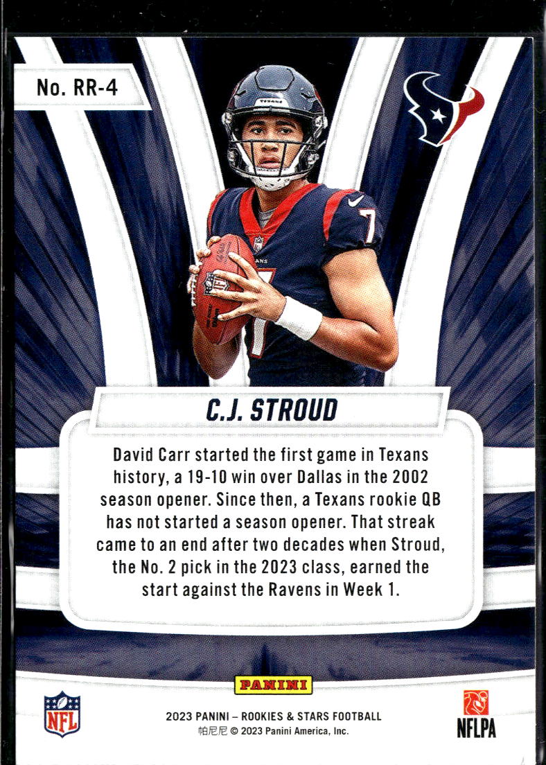 C.J. Stroud 2023 Rookies & Stars Rookie Rush RC Houston Texans