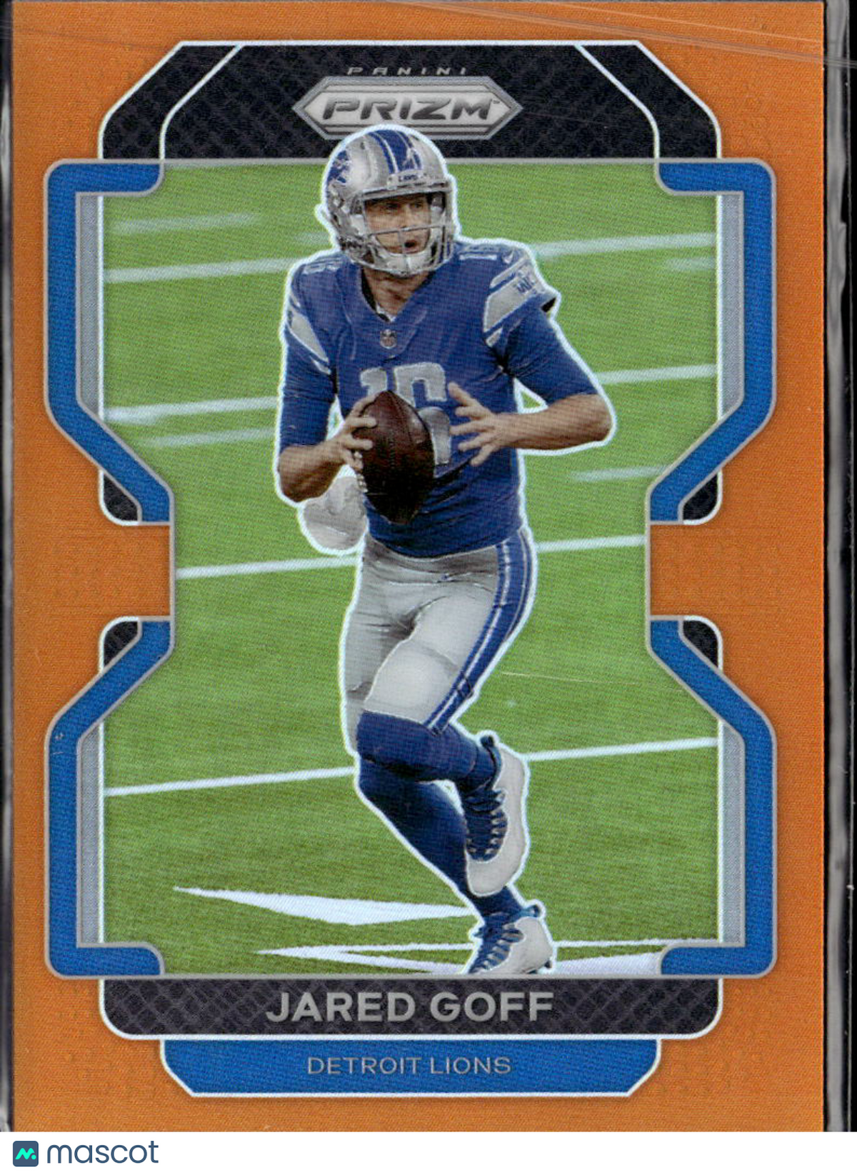 Jared Goff 2021 Panini Prizm Orange Prizm 123/249 Detroit Lions