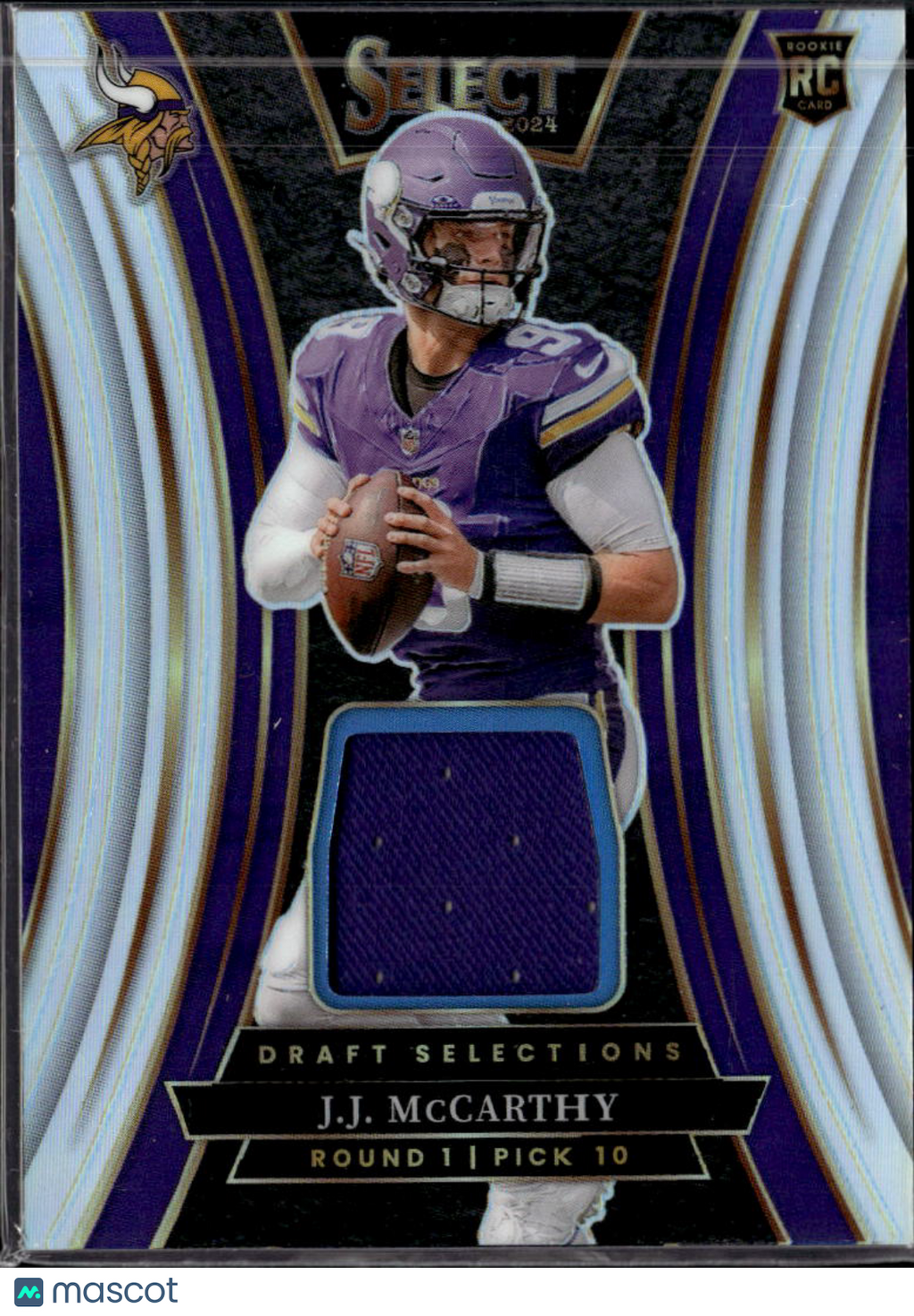 J.J. McCarthy 2024 Select Jersey Patch RC 140/149 Minnesota Vikings
