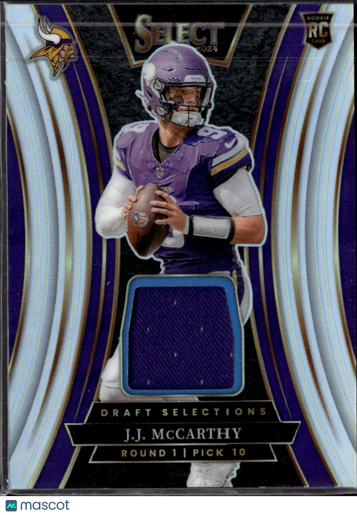 J.J. McCarthy 2024 Select Jersey Patch RC 140/149 Minnesota Vikings