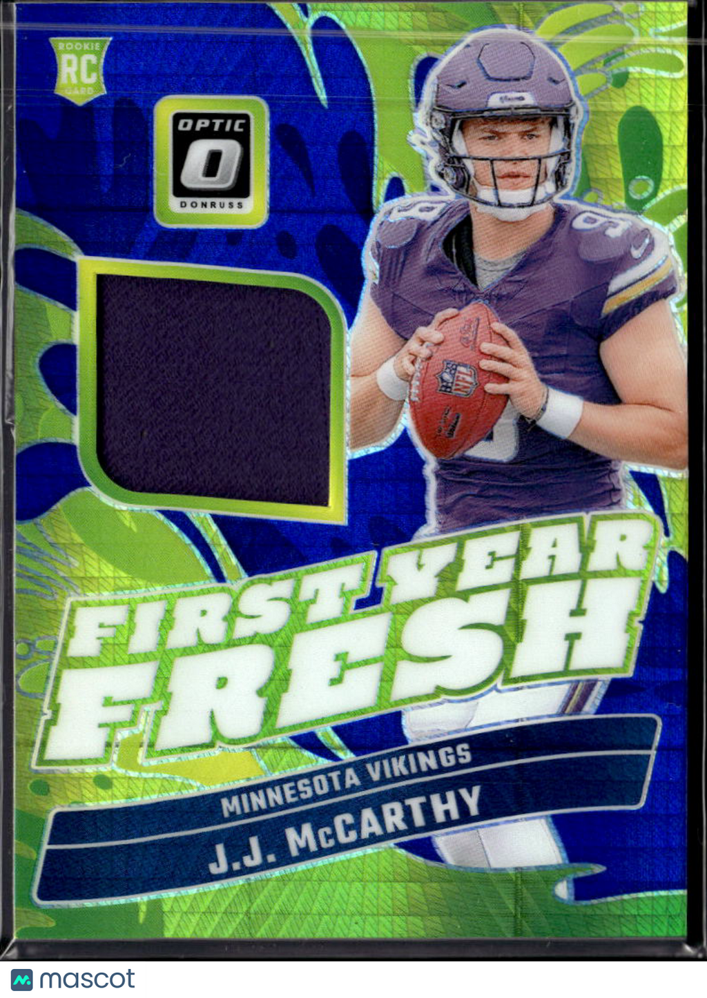 J.J. McCarthy 2024 Optic Jersey Patch RC Minnesota Vikings