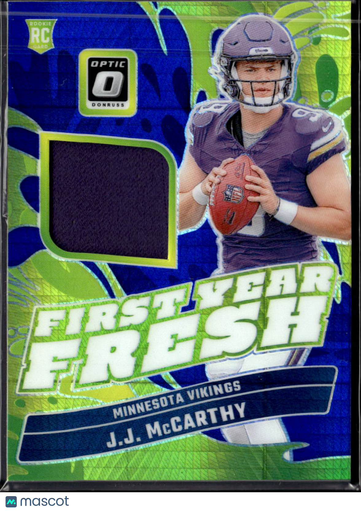 J.J. McCarthy 2024 Optic Jersey Patch RC Minnesota Vikings