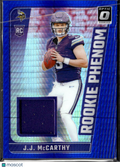 J.J. McCarthy 2024 Optic Blue Jersey Patch Rookie RC Minnesota Vikings